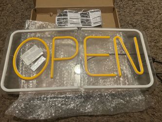 Open Sign for Business Ultra Bright LED Neon Sign 22 Inch Plug In Electric Light Up Open Sign with ON/OFF Switch