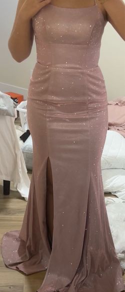 Pink sparkly long dress