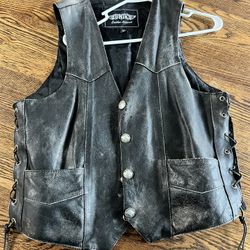 Black Leather Vest