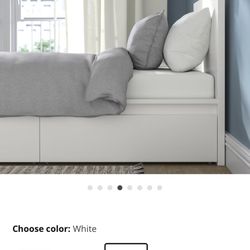 Malm Twin Bed With Two Drawers And Mattress