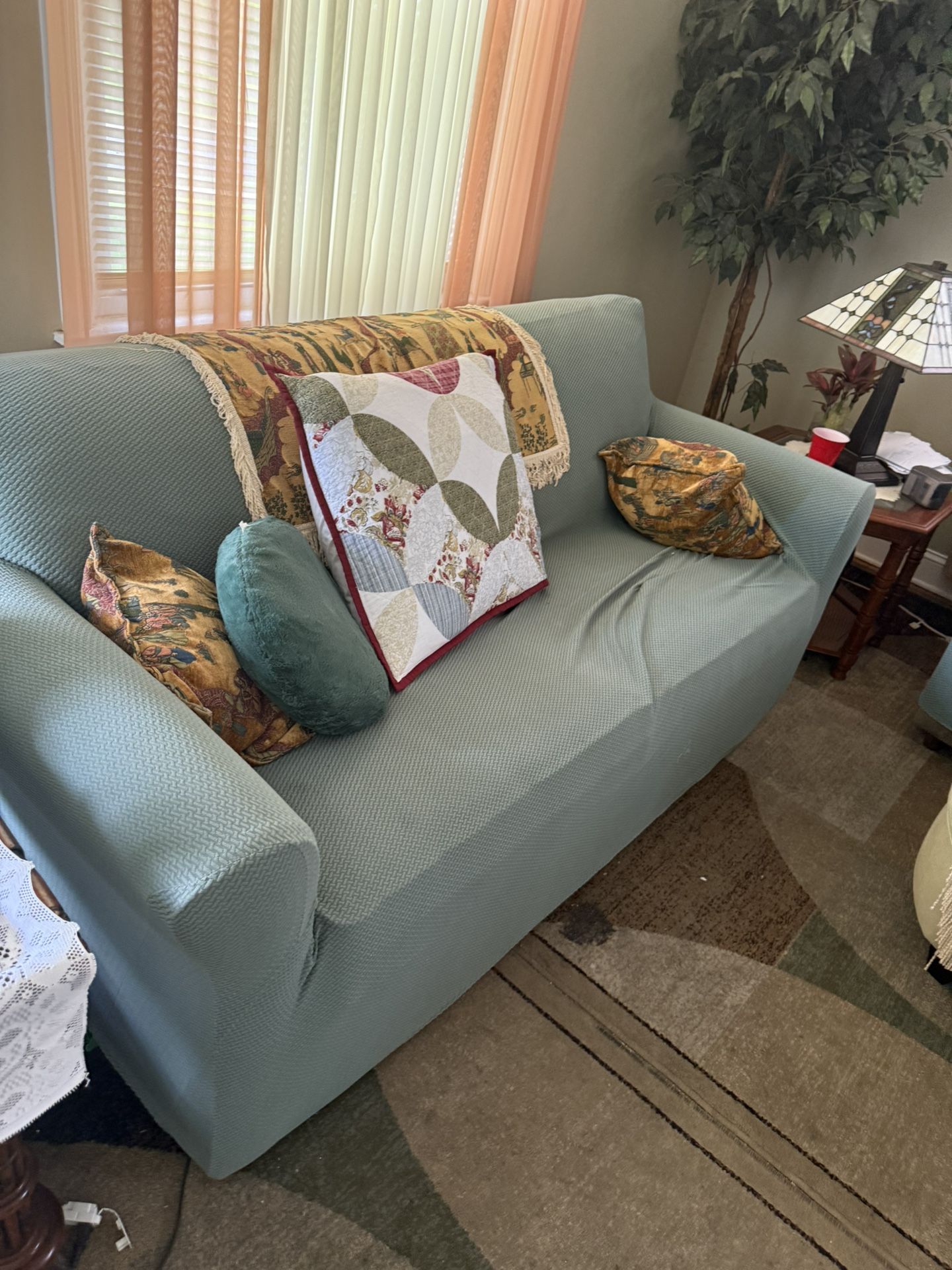 Cream Leather Love Seat Includes Cover Lazy Boy Bed