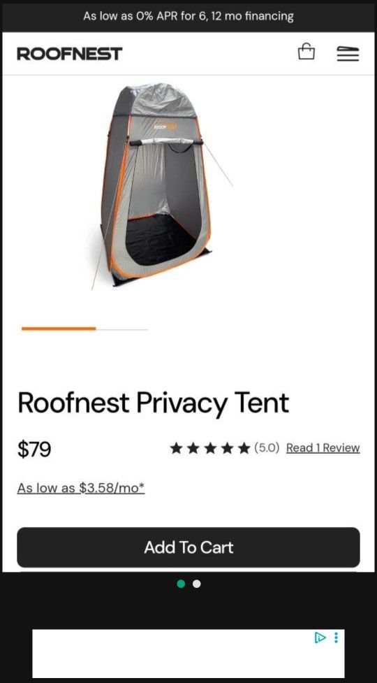 Roofnest Camping Privacy/Shower Tent