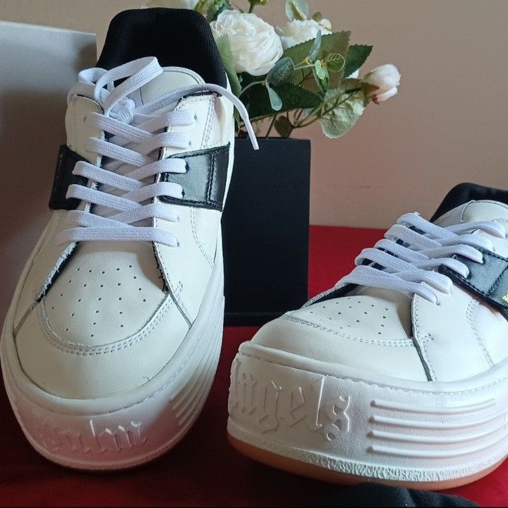 Palm Angels Snow Sneakers shoes Low Size13US leather Casual Fashion Work Dress Outdoors Summer Surfing Sport Trendy Funky Chunky Hipster Boost Style