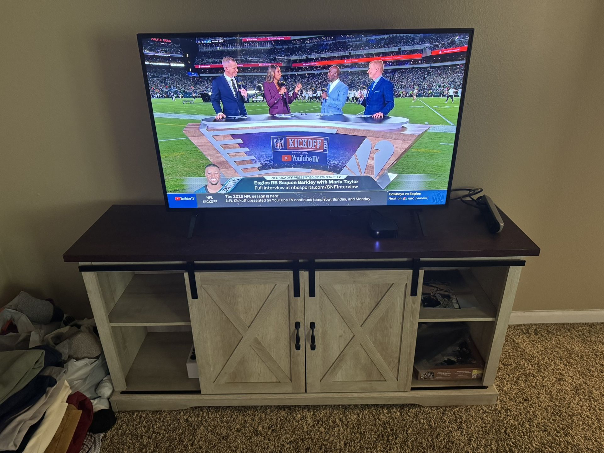 43” LG LED TV & Farm House TV Stand