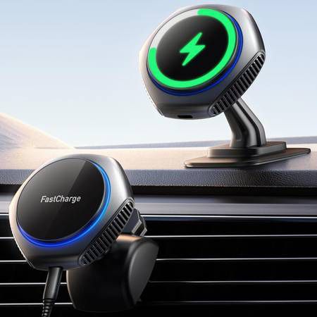 new MagSafe Car Mount Charger, 15W Zinc Alloy Fast Charging Magnetic Wireless Car Charger Phone Holder Mount Fits iPhone 15 Pro Max Plus 14 13 12 Mini
