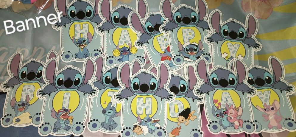 Stitch And Angel birthday Party Decorations /Party Supply