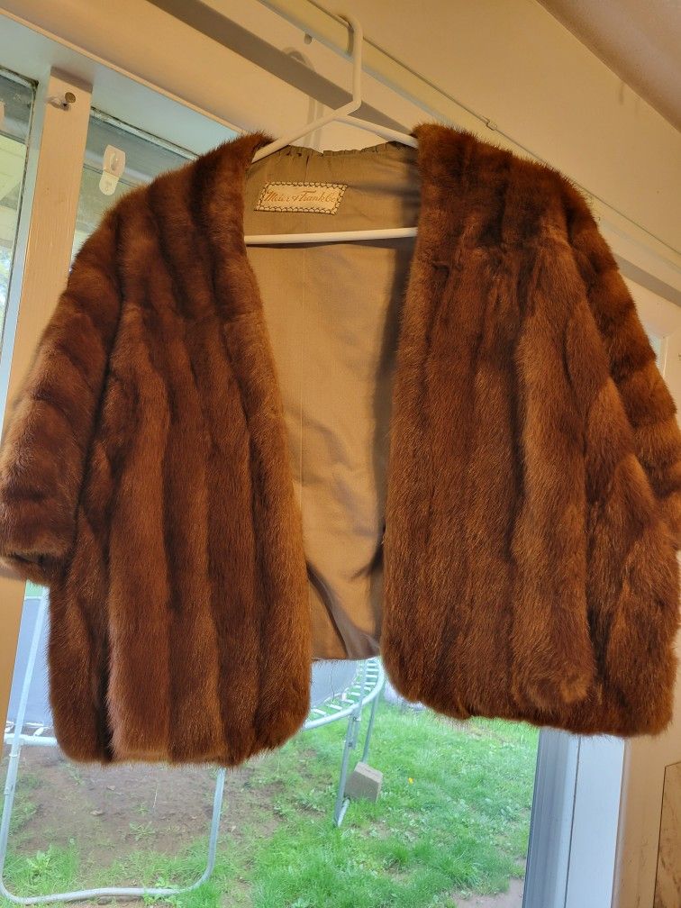 Antique REAL Mink Fur Stole