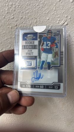Jalen Hyatt RC ticket 115 signature