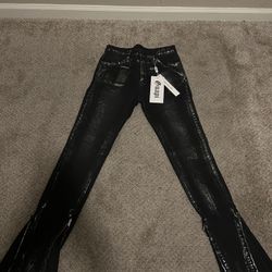 Guapi Silver Metallic Jeans 