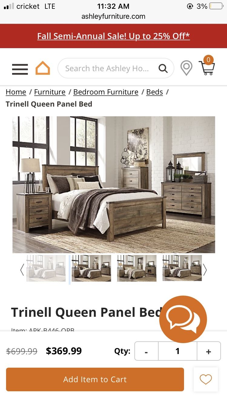 Bed Frame Ashley Furniture / Dresser Option