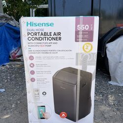 Hisense Dual Hose Portable 550 Sq Ft 10,000 BTU And Blows Cold And Hot Air