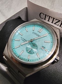 CITIZEN  NJ0180-80M ZENSHIN Collection Automatic Analog Turquoise Blue Silver