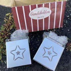 Brand new star candle holders 
