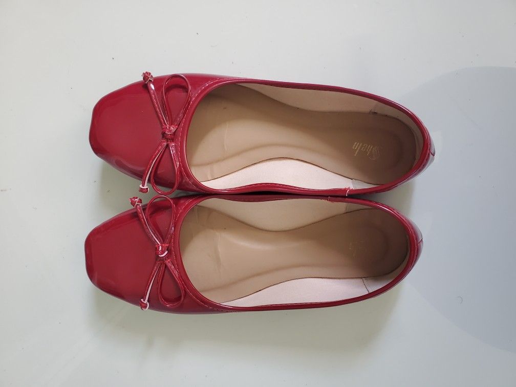 Red Ballet Flats