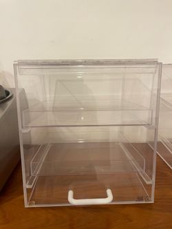 Clear Acrylic 3-Tier Countertop Organizer w/ Handle