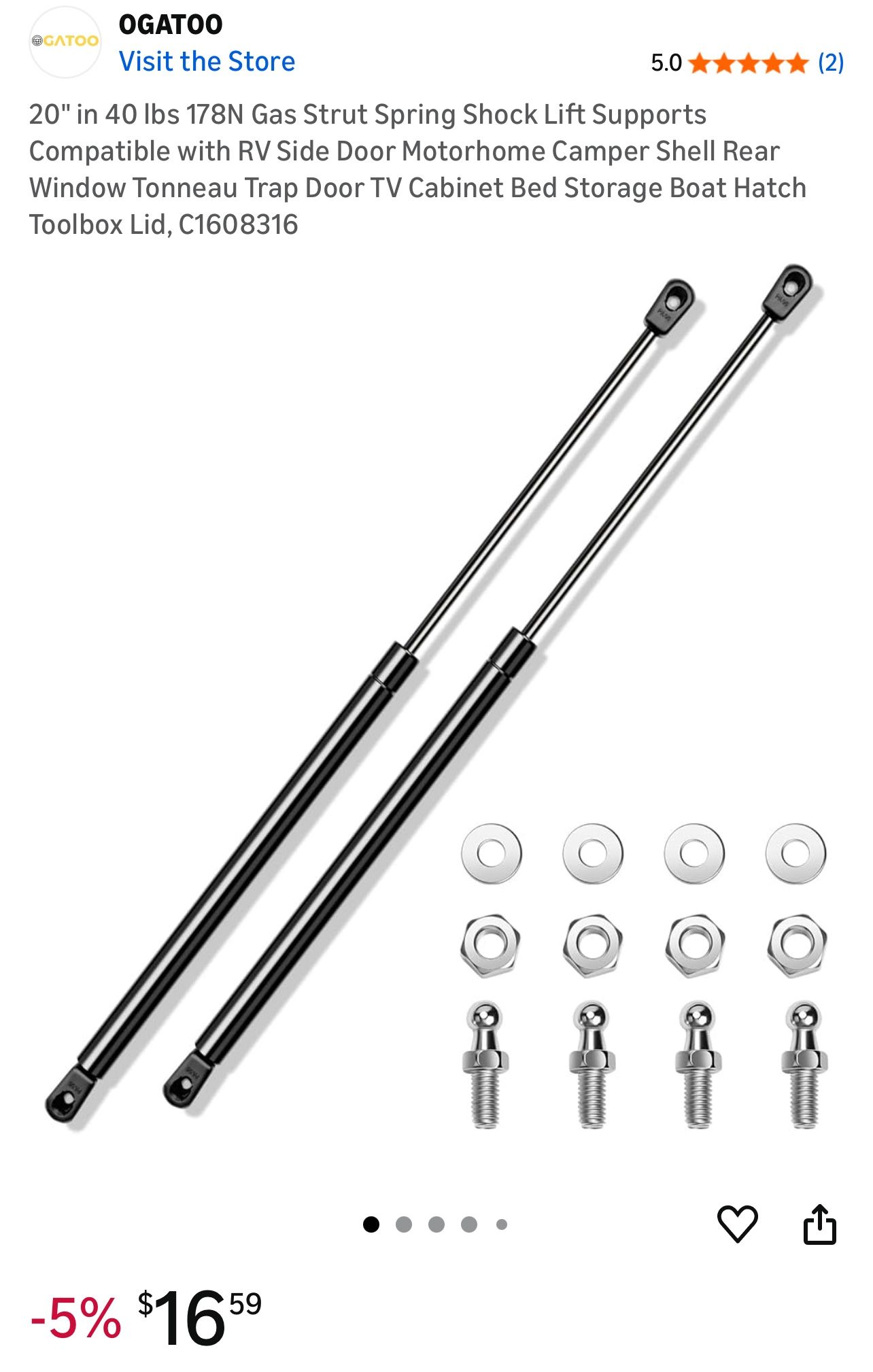 20inch Gas Strut Spring Shock Lift