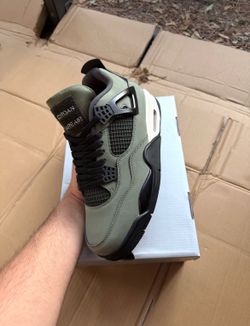 Air Jordan 4 Olive Green Sneakers