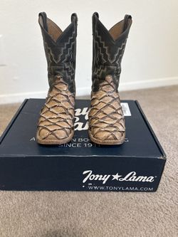 Tony Lama Leviathan Chocolate Pirarucu Boots