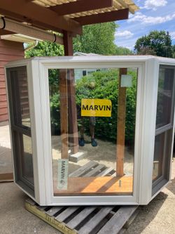 New bay or bow window , 68 3/4 by 57 1/2