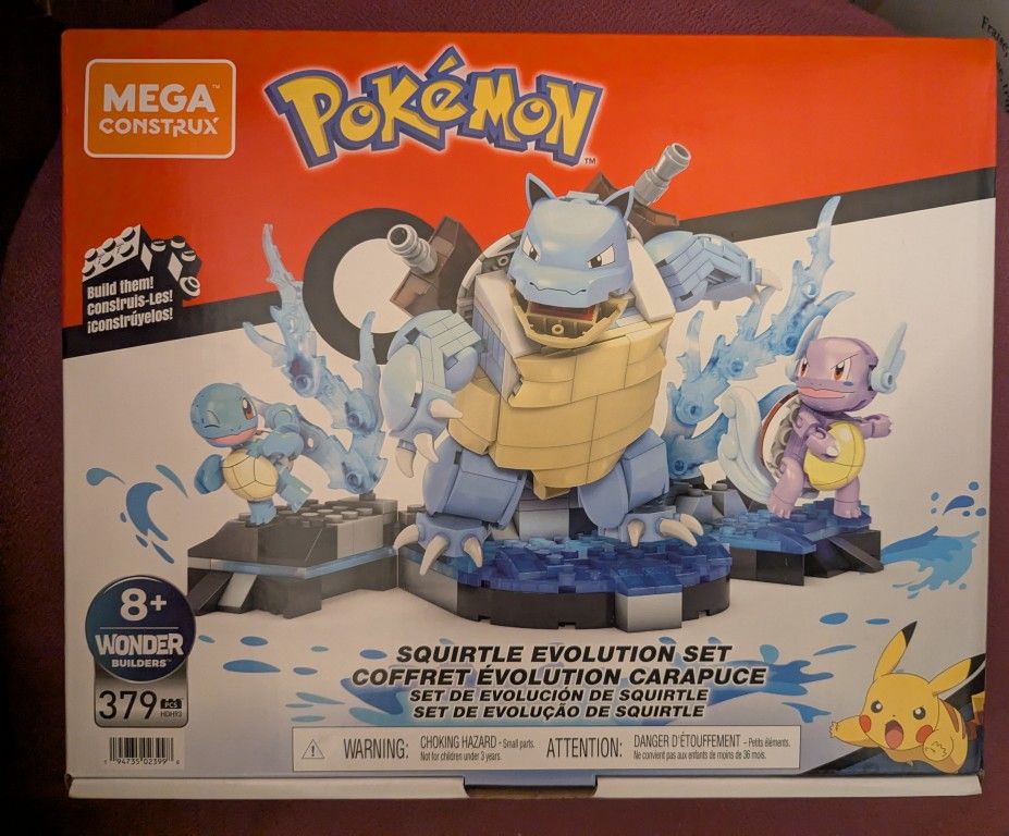 Mega Construx Pokemon Squirtle evolution set