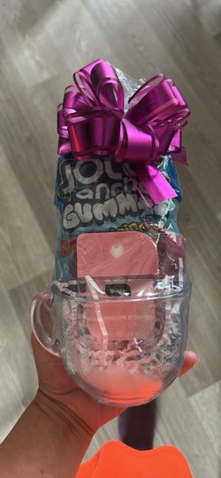 Gift Basket with Mug, Candy, and Scented Spray