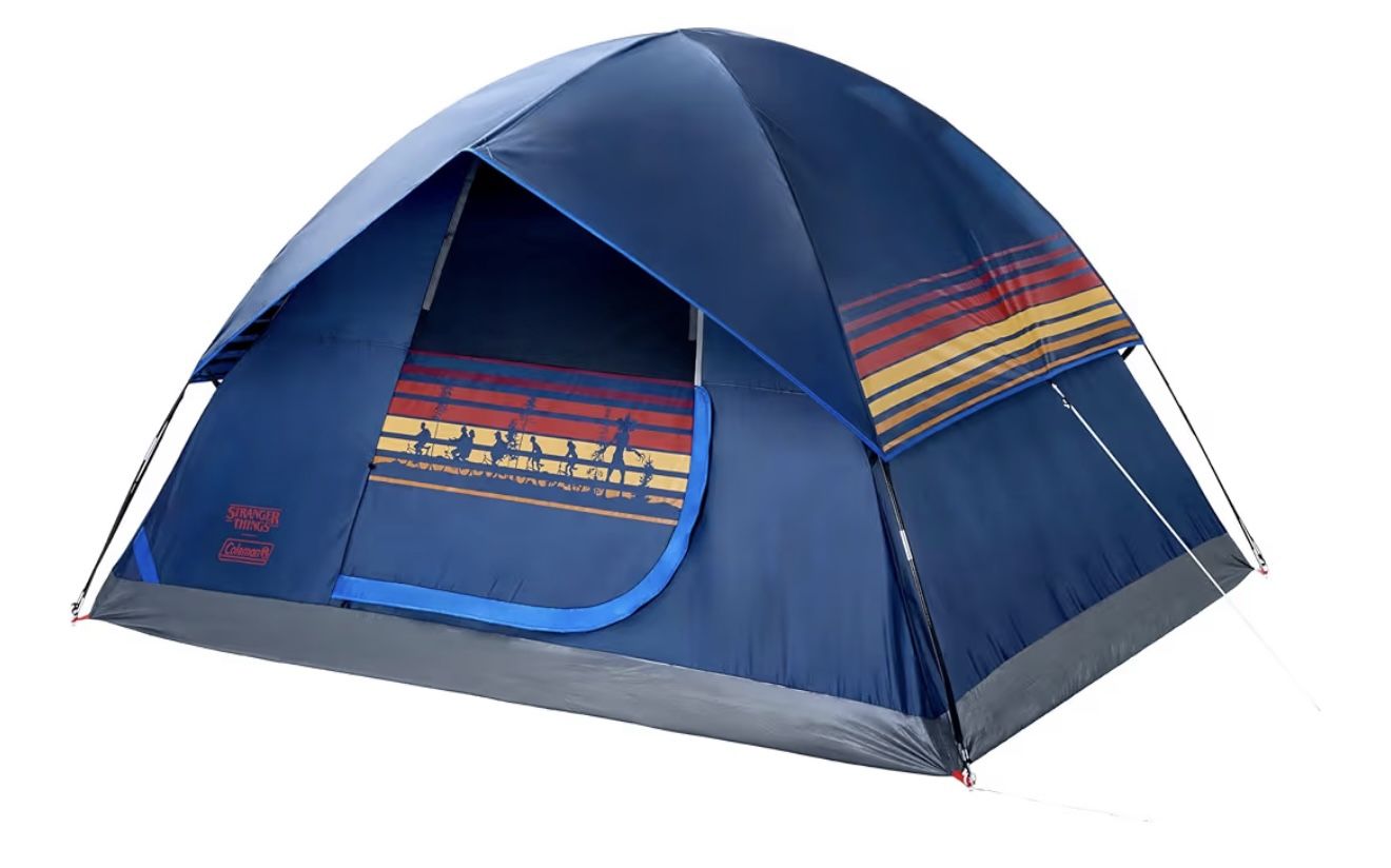 Coleman Stranger Things Outdoor Gear Collection, Limited Edition Stranger Things & Coleman Upside Down Camping Assortment, Cooler/Chair/Tent/Sleeping 