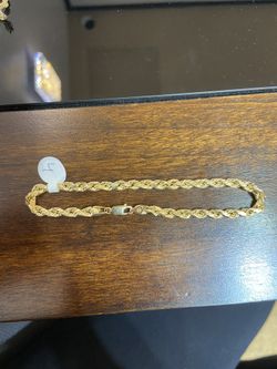 10k gold rope bracelet