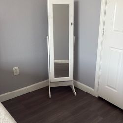 Jewelry Case And Mirror Stand Alone 