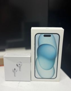 Iphone 15 brand new sealed pack With Airpods