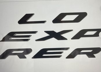 Glossy Black Tailgate Letter Explorer 2016-2019