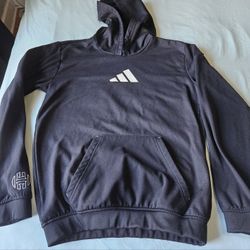 FANTASTIC ADIDAS SWEATSHIRT HOODIE, BLACK, MENs SMALL