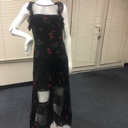 Express Flowery Lace Black Dress - Size 8