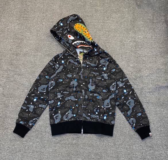 BAPE SPACE CAMO SHARK HOODIE