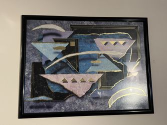 Blue Large Abstract Art