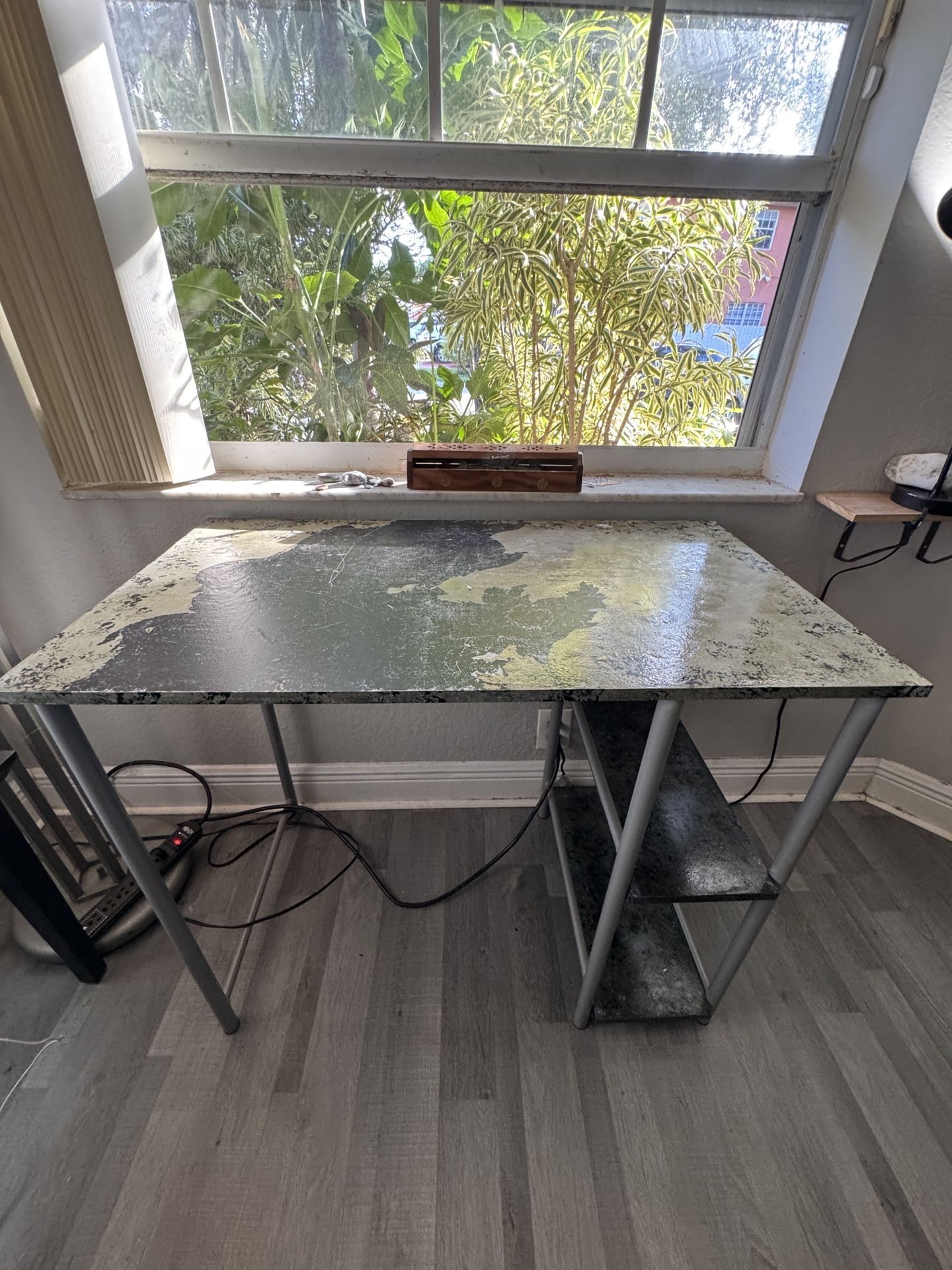 Artsy Designer Computer Desk With Shelves! 
