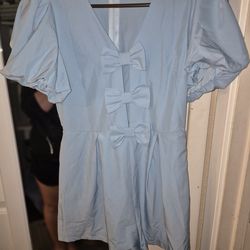 Cute Women's Blue Romper
