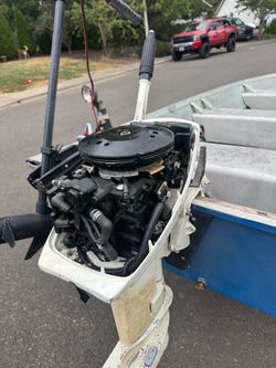 14’ sylvan with 9.9 Johnson motor