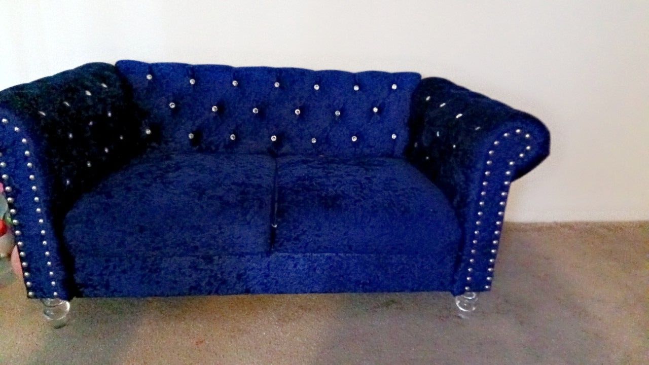Blue Velvet Couch