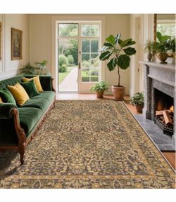 6x9 Washable Area Rugs for Living Room Soft Carpet (Goldenrod) for Living Room Dining Room Bedroom Playroom Washable Non Slip Stain Resistant Low Pile