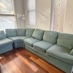 Pennsylvania house Green L Shaped Couch 
