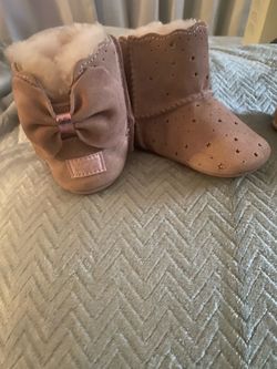 UGG Baby Girl Booties with Bow