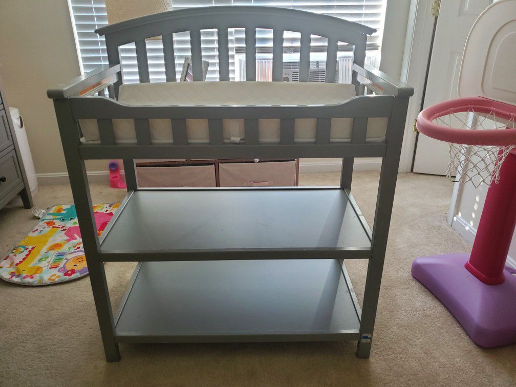 Diaper changing table (grey) perfect condition