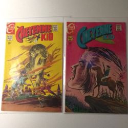 2 Vintage 1969 Cheyenne Kid Comic Books Sept 74 Nov 75