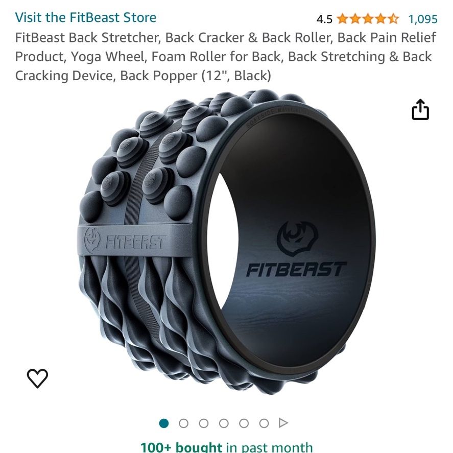 FitBeast Back Stretcher Back Cracker Back Roller Back Pain Relief Product Yoga Wheel Foam Roller for Back Back Stretching Back Cracking Devic for Sale in Riverside CA OfferUp