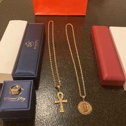 10k Gold Chains And Pendants And  Diamonds Gold Ring