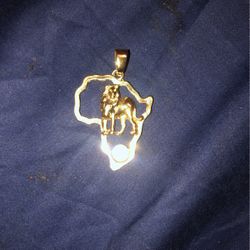 18k gold plated africa chain pendant