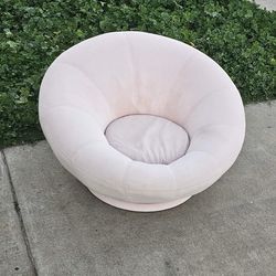 Potterybarn Teen Velvet Rose Groovy Swivel Chair