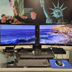 VERY FAST 2017 Dell Optiplex Quad Core I5 Micro Computer Bundle w/ Dual 24" Monitors