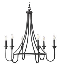 Millennium Lighting Artemis 6 Light 30" Taper Candle Style Chandelier