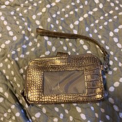 Small Gold Wristlet / Wallet 